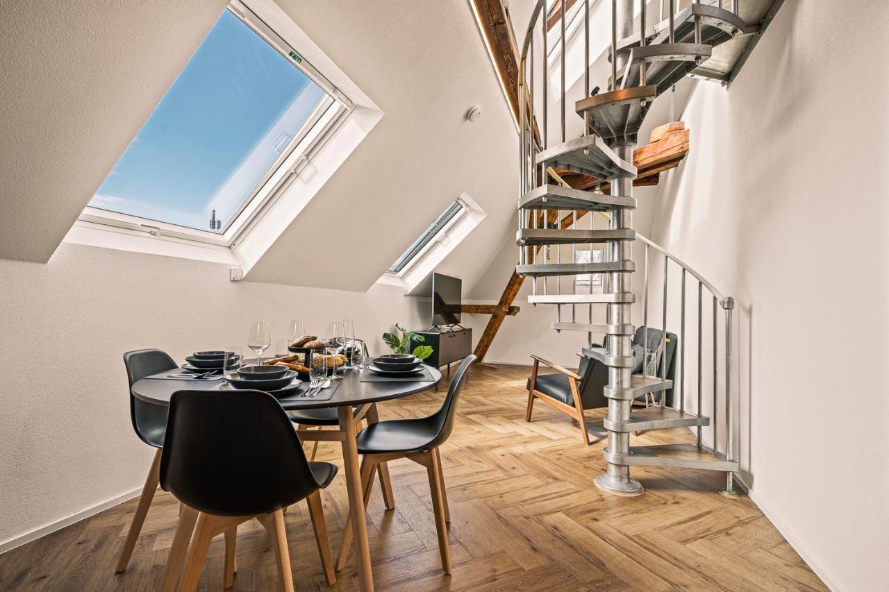Maisonette-Wohnung Mit Freigelegtem Fachwerk Meckenbeuren Dış mekan fotoğraf