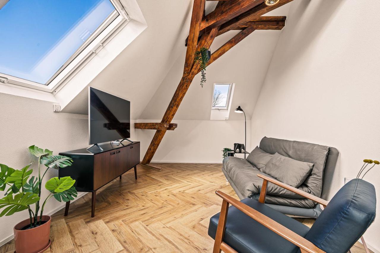 Maisonette-Wohnung Mit Freigelegtem Fachwerk Meckenbeuren Dış mekan fotoğraf